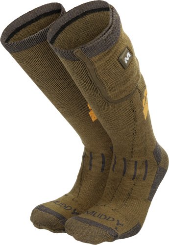 HTSOCKCLML.jpg MUDDY NUCLEUS HEATED SOCKS - BROWN CLAY MEDIUM/LARGE