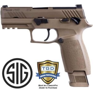 P320 M18 9MM 3.9 inch barrel 1-17 Round and 2-21Round Mags Coyote with Night Sig