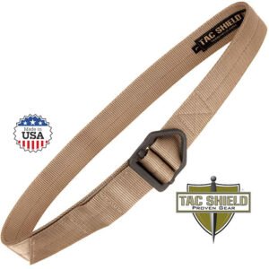 Tactical Riggers Belt 1.75 inch Double Wall Tan Medium fits waist 34 to 38 inche