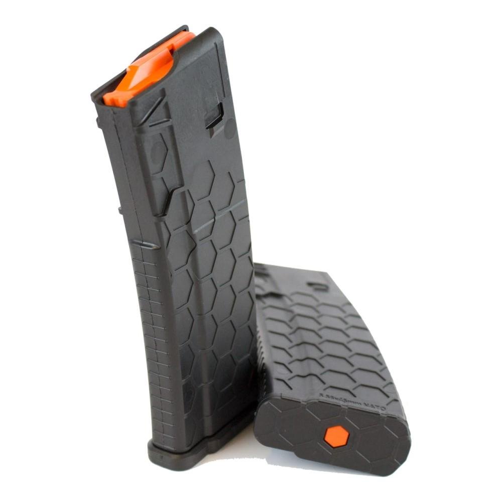 Sentry Hexmag Series 2 AR-15/M4/M16 Rifle Magazine Black with Orange Follower .223/5.56x45mm 10/rd