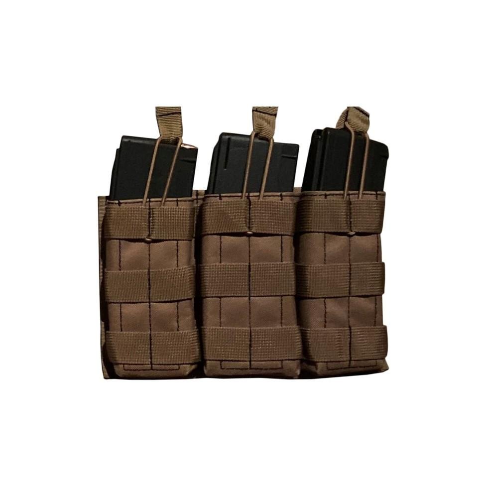 https3A2F2Fmedia.chattanoogashooting.com2Fimages2Fproduct2FAZAROTTMPTN2FAZAROTTMPTN-1.jpg Advance Warrior Solutions Open Top Triple Mag Pouch Tan