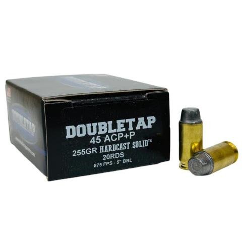 https3A2F2Fmedia.chattanoogashooting.com2Fimages2Fproduct2FDT45A255HC202FDT45A255HC20.jpg Double Tap Hardcast Solid Handgun Ammunition .45 Auto(+P) 255gr SWC 875 fps 20/ct