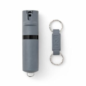POM Industries Pepper Spray Keychain Model Grey with Black