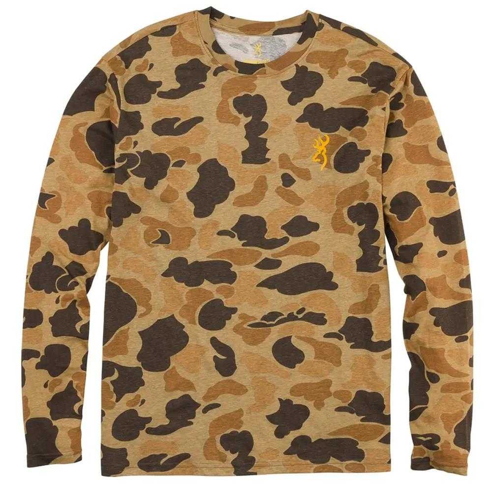 Browning Wasatch Long Sleeve T-Shirt Vintage Tan Camo XL