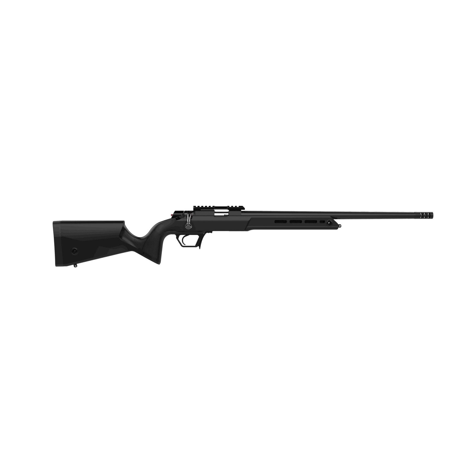 https3A2F2Fmedia.chattanoogashooting.com2Fimages2Fproduct2FVCASD22BLK162FVCASD22BLK201.jpg Retay ASEND Extra Black Matte Bolt Action Rifle .22 LR 10rd Magazine(1) 16'' Barrel Synthetic Stock