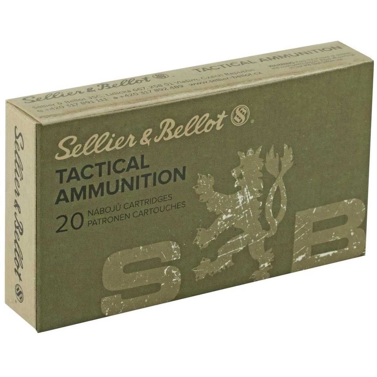 Sellier & Bellot Rifle Ammunition 7.62x39mm 123 gr FMJ 2420 fps 20/ct