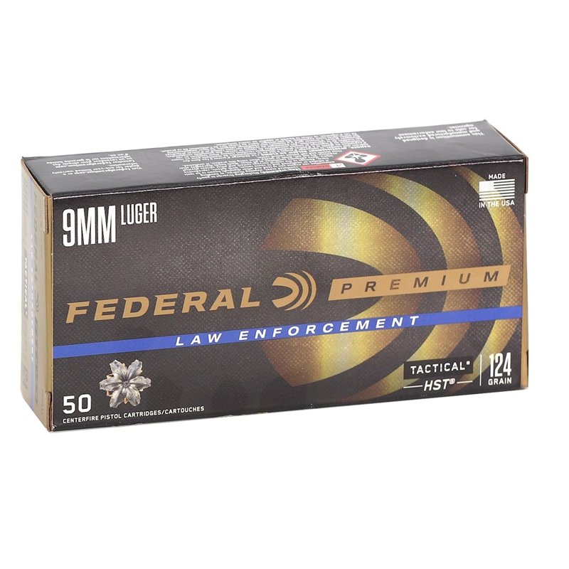 FEDERAL PREM 9MM 124GR HST JHP 50RD BX 1000RD CASE