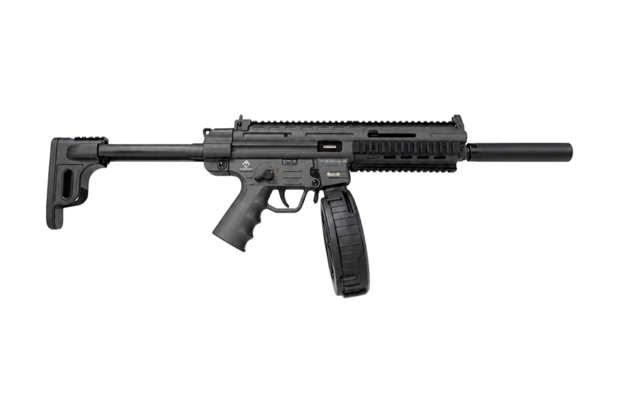 ATI GSG-16 GERGGSG16110 16.25" .22 LR Semi-Auto Rifle 110+1 w/ 110 Rd Rotary Magazine Faux Suppressor Collapsible Stock Black