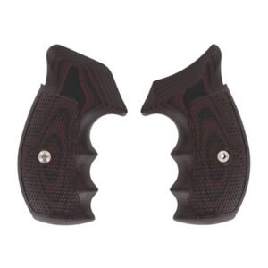 S&W K/L FRAME TAC DIAMOND, ROUND BUTT, BLACK CHERRY
