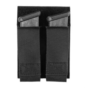DOUBLE PISTOL MAGNA MAG POUCH LAMINATE BLACK
