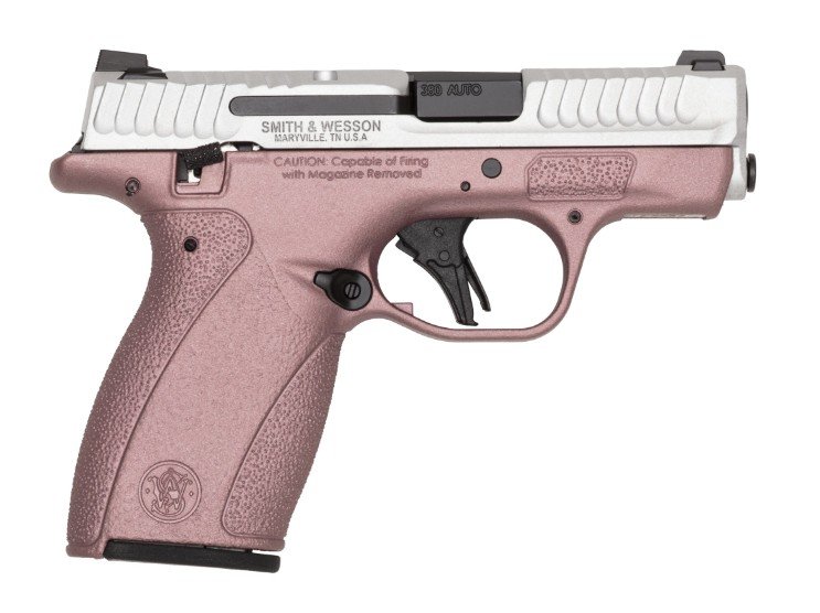 SMITH & WESSON M&P BODYGUARD 2.0 THUMB SAFETY BLUSH/SILVER 380AUTO 2.75IN 1-10RND 1-12RND 14615 CAMFOUR EXCLUSIVE