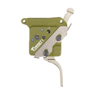 Timney Triggers 51716V2 Elite Hunter  Straight Trigger with 3 lbs Draw Weight & Green/Nickel Finish for Remington 700 Right