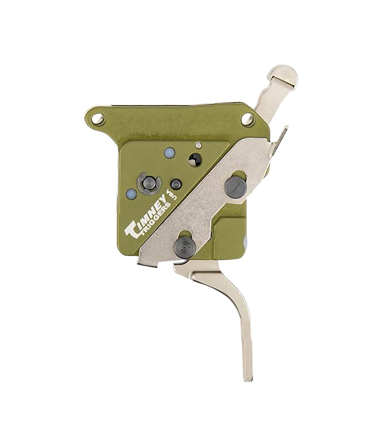 110763.jpg Timney Triggers 51716V2 Elite Hunter Straight Trigger with 3 lbs Draw Weight & Green/Nickel Finish for Remington 700 Right
