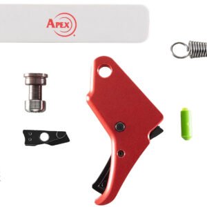 Apex Tactical 100056 Action Enhancement Trigger & Duty/Carry Kit 9mm Luger/40 S&W Red Drop-In Fits S&W M&P Shield