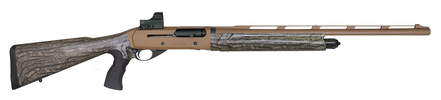 Girsan 390160 MC312 Gobbler 12 Gauge with 24" Barrel, 3.5" Chamber, 5+1 Capacity, Bronze Cerakote Metal Finish & Camo Fixed Pistol Grip Synthetic Stock Right Hand (Full Size) Includes Red Dot