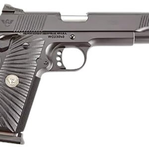 Wilson Combat CQBFS9A CQB  Full Size Frame 9mm Luger 10+1 5" Match Grade Barrel, Black Serrated Carbon Steel Slide, Black Armor-Tuff Carbon Steel Frame w/Beavertail, Black G10 Starburst Grip