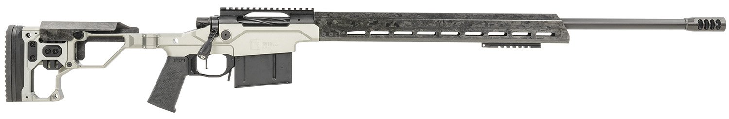 146142.jpg Christensen Arms 8010307100 Modern Precision 6mm Creedmoor 24" Threaded Carbon Fiber Barrel 5+1, Black Nitride Finish, Tungsten Anodized Folding Stock, Polymer Grip