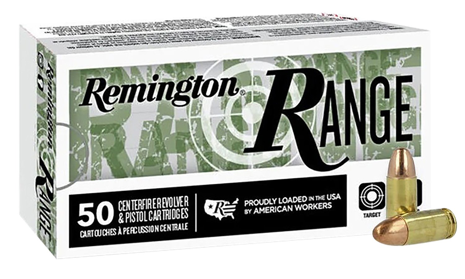 Remington Ammunition R27778 Range  9mmLuger 115gr Full Metal Jacket 50 Per Box/20 Case