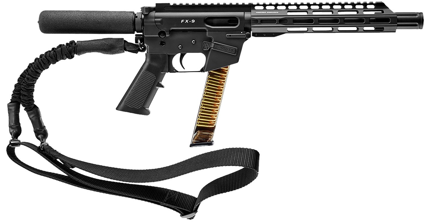 166519.jpg FREEDOM ORDNANCE FX9P10T FX9 9mm Luger 31+1 10" Black Nitride Stainless Steel Barrel, M-LOK Handguard, Black Anodized Aluminum Picatinny Rail Receiver, Black Pistol Tube, AR15 Grip, Right Hand