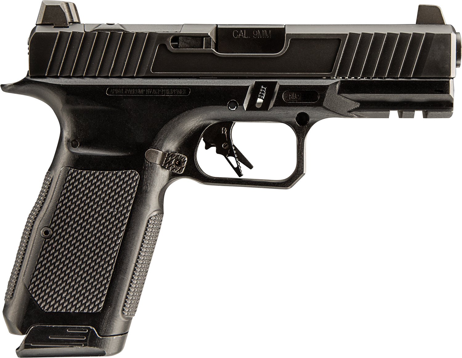 Rock Island 566119mm Luger 17+1 4.49" Black Barrel,  Black PVD Coating Slide, Black Anodized Frame, Black Aluminum Grip