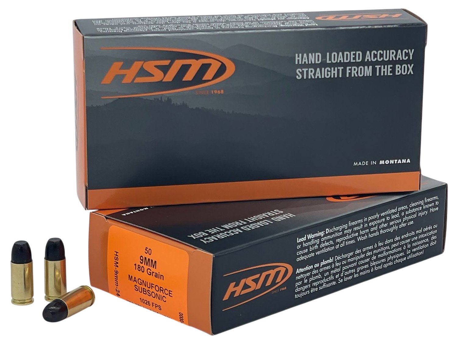 187618.jpg HSM 9MM24N 9mmLuger Subsonic 180gr Hard Cast Long Flat Nose 50 Per Box/10 Case