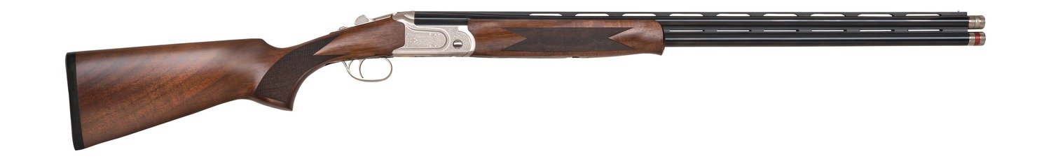 192573.jpg Mossberg 75492 Gold Reserve 28 Gauge Break Open 3" 2rd 28" Blue Polished Over/Under Vent Rib Barrel, Silver w/Engraved Scroll & Gold Inlay Receiver, Grade A Walnut Stock
