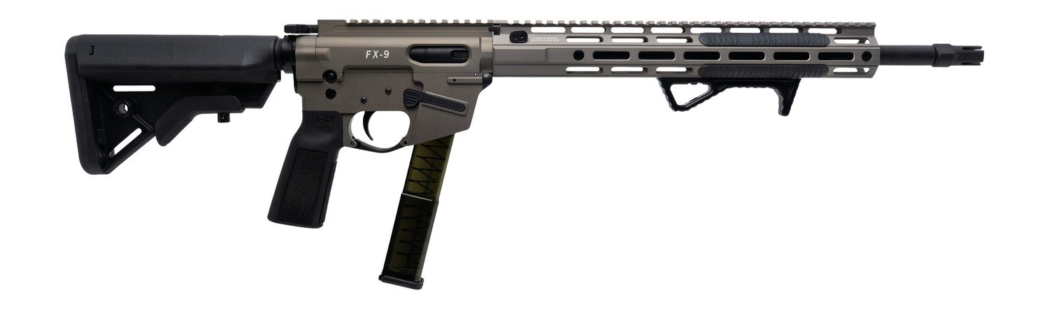Freedom Ordance FX9R16E-FDE FX9R Elite 9mm Luger 16" Black Nitride Barrel, Flat Dark Earth Anodized Aluminum Receiver w/Picatinny Rail Black B5 Bravo Polymer Stock, B5 P Type Grip