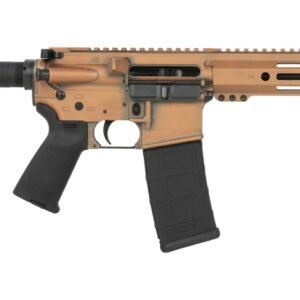 Shark Coast Tactical SCC07244PEN-P Penny  5.56 NATO 30+1 10.50" Black Nitride Threaded Barrel, Aluminum Receiver w/Picatinny Rail, M-LOK Handguard, Black Polymer SB Tactical SBA3 Brace, Polymer Grip