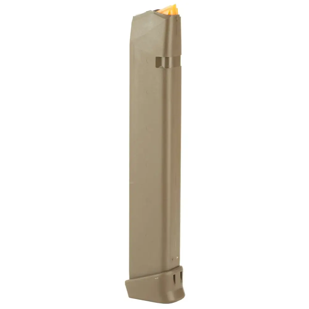 35319-14150035-1.webp GLOCK GEN5 MAG 9mm 33rd (FDE mag floor plate FDE, follower orange) Pkg