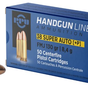 PPU PPH38SU Handgun  38Super+P 130gr Full Metal Jacket 50 Per Box/10 Case