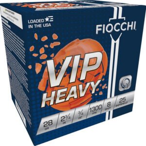 Fiocchi 28 Gauge Ammunition FI28VIPH75 2-3/4" 1300FPS 3/4oz #8 CASE 250 rounds