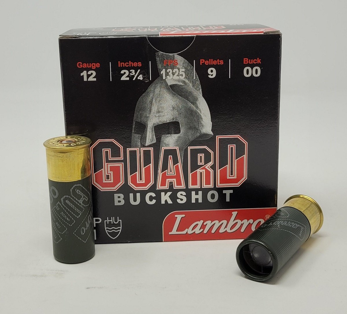 Lambro 12 Gauge Ammunition LAM12BUCK 2-3/4" 9 Pellet 00 Buckshot 1325fps 25 Rounds - Lambro