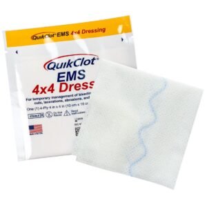 QuikClot EMS 4x4 Hemostatic Gauze