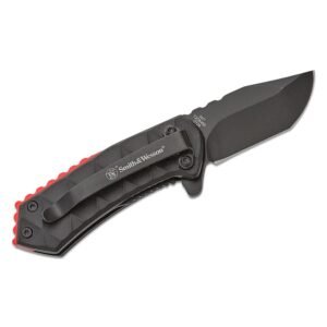 Smith & Wesson 24/7 Spring Assisted Folding Knife 1-9/10" Clip Point Blade Black Box