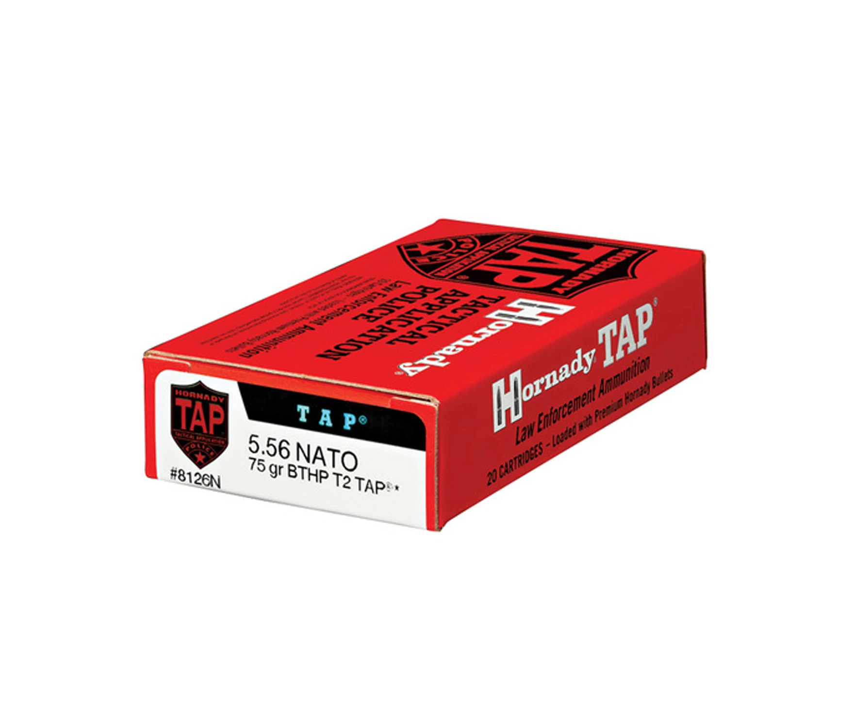 HORNADY: 5.56 75 GR. BTHP T2 TAP PRECISION, 20/BOX - Hornady